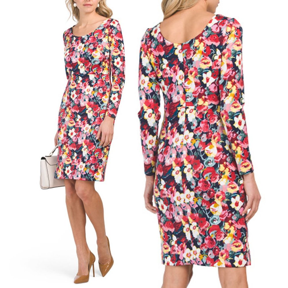 NWT BETSEY JOHNSON Floral long sleeve Dress size 6